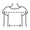 Dimensions and clothes measurement, waist shoulder