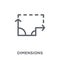 Dimensions icon from Geometry collection.