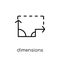 Dimensions icon from Geometry collection.