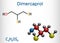 Dimercaprol, BAL, British anti-Lewisite, C3H8OS2, molecule. It is chelating agent, antidote against poison gas lewisite.