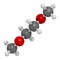 Dimethoxyethane glyme, DME, dimethylene glycol chemical solvent molecule.