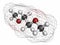 Dimethoxyethane (glyme, monoglyme, dimethyl glycol, DME) molecule. Atoms are represented as spheres with conventional color coding