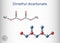 Dimethyl dicarbonate, DMDC, velcorin, dimethyl pyrocarbonate molecule. It is beverage preservative, sterilant, food