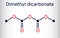 Dimethyl dicarbonate, DMDC, velcorin, dimethyl pyrocarbonate molecule. It is beverage preservative, sterilant, food