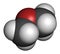 Dimethyl ether methoxymethane, DME molecule. 3D rendering. Atoms are represented as spheres with conventional color coding:.