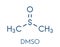Dimethyl sulfoxide DMSO solvent molecule. Skeletal formula.