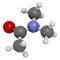 Dimethylacetamide DMAc chemical solvent molecule.