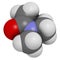 Dimethylacetamide DMAc chemical solvent molecule.