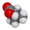 Dimethylglycine (DMG) molecule. 3D rendering.  Methylated derivative of glycine, used in performance enhancing nutritional