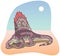 Dimetrodon Dinosaur vector illustration