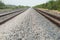 Diminishing Lines Railroad Tracks and Gravel