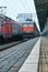 Diminishing perspective view of railway station with stone platform