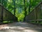 Diminishing perspective of a wooden bridge