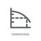 Diminishing returns icon. Trendy Diminishing returns logo concept on white background from business collection