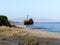 Dimitrios shipwreck at Selinitsa beach near Gytheio, Greece
