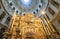 Dimly Lit Burial Tomb of Jesus Christ in the Church of Holy Sepulchre, Jerusalem, Israel.