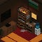 Dimly Lit Isometric Voxel Room