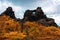 Dimmuborgir lava fields near Lake Myvatn in the north of Iceland