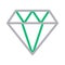 Dimond vector color line icon