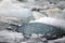 Dimpled chunk of ice floating in Antarctica