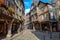 Dinan city, medieval houses in Old Town, Brittany, France