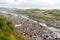 Dinant/Belgium - October 10 2019: Beautiful city Dinant with church and bridge and famous for sax