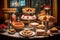 diner dessert display with various pies and cakes