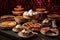 diner dessert display with various pies and cakes