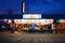 A diner remains open late on the Boardwalk