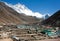 Dingboche village and mount Lhotse