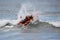 Dinghy Racing Against Waves in North Sea.