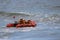 Dinghy Racing Against Waves in North Sea.