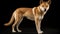 Dingo isolated on dark background. generative ai