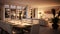 dining blurred property interior