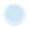 Dining plate with wavy edges top view flat isolated