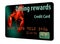 This is a dining rewards credit card. It is generic and isolated on a white background.