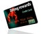 This is a dining rewards credit card. It is generic and isolated on a white background.