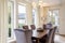 Dining room with big, wooden table