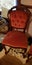 Dining room padded red chair