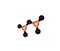 Dinitrogen pentoxide molecular structure isolated on white