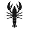 Dinner lobster icon, simple style