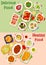 Dinner meal icon set for healthy food design