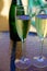 Dinner party, drinking of cava or champagne sparkling wine in vacation resort Caleta Fuste, Fuerteventura, Canary islands vacation