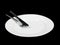 Dinner plate and utensils