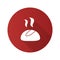 Dinner roll flat design long shadow glyph icon