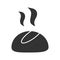 Dinner roll glyph icon