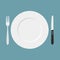 Dinner time. Flat design.