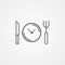 Dinner time vector icon sign symbol