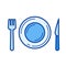 Dinnerware line icon.