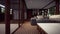 dinning room wooden house animation